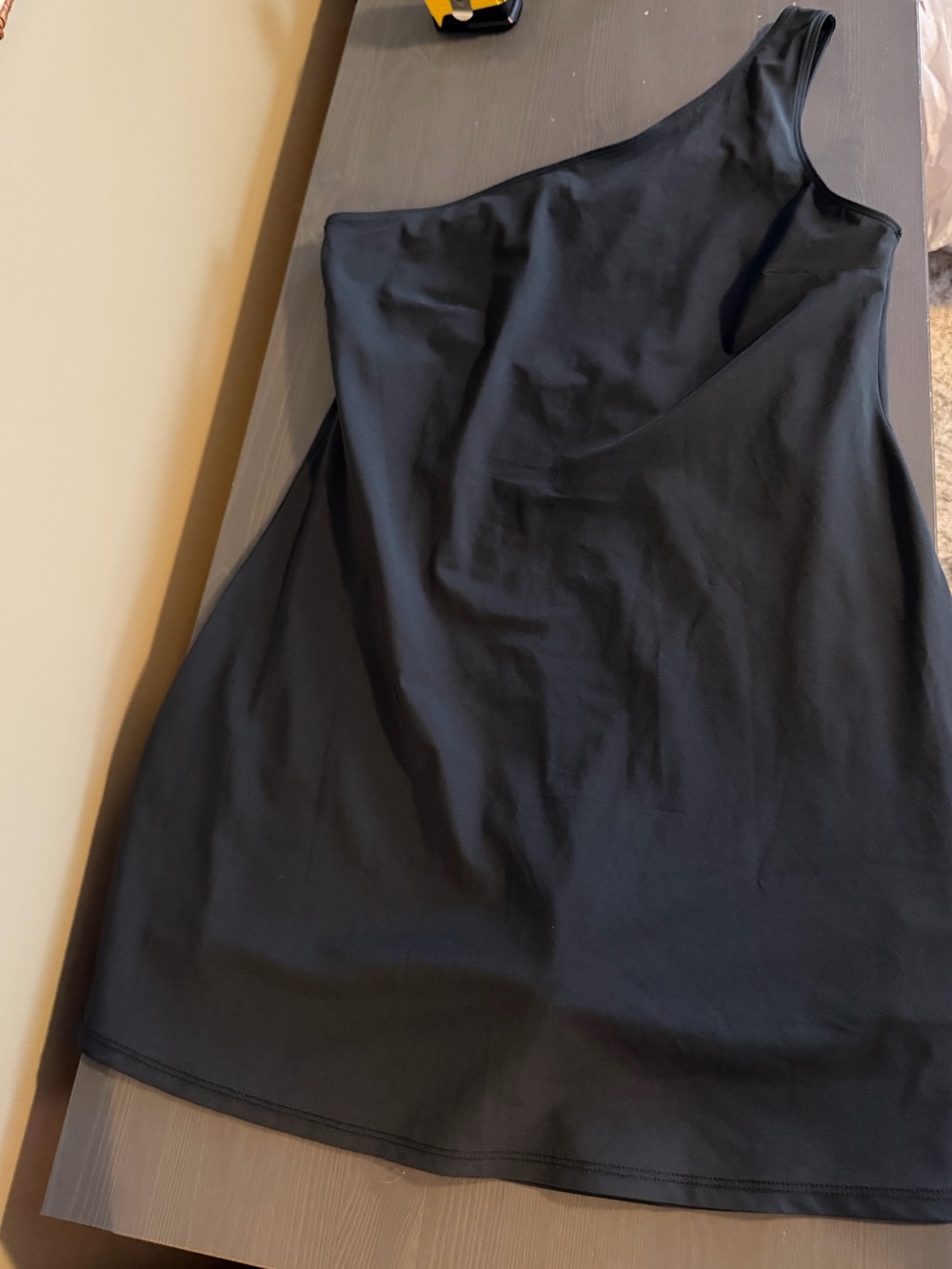 Abercrombie & Fitch Black One-Shoulder Active Dress - Picture 3 of 7